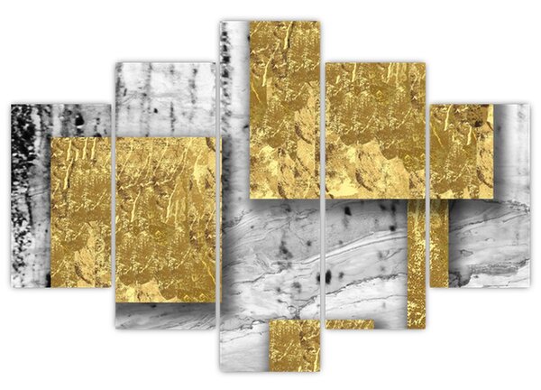 Slika - Zlatni kvadrati N⁰3 (150x105 cm)