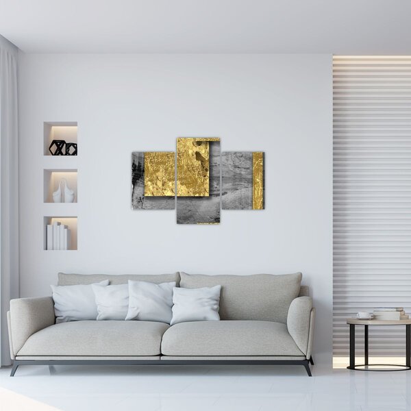 Slika - Zlatni kvadrati N⁰2 (90x60 cm)
