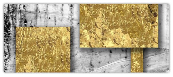 Slika - Zlatni kvadrati N⁰3 (120x50 cm)