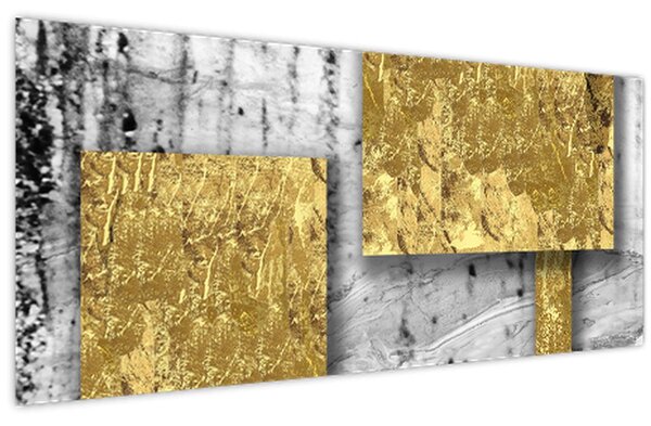 Slika - Zlatni kvadrati N⁰3 (120x50 cm)