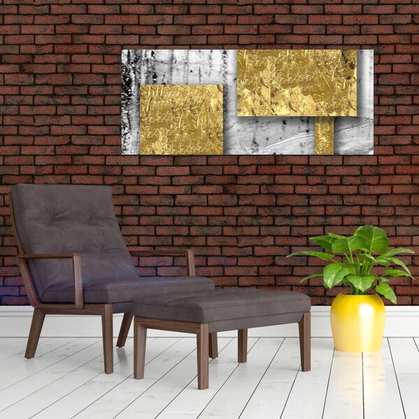 Slika - Zlatni kvadrati N⁰3 (120x50 cm)