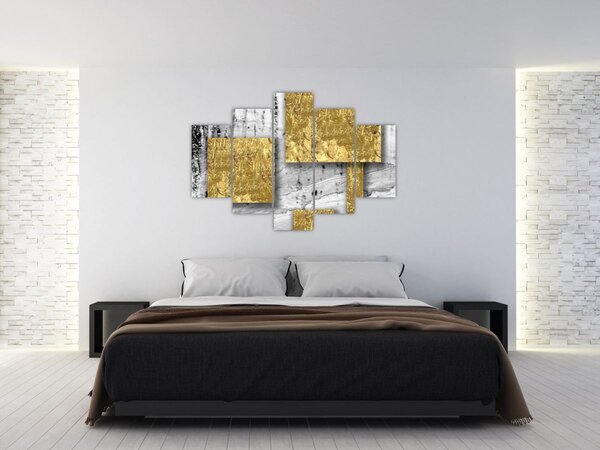 Slika - Zlatni kvadrati N⁰3 (150x105 cm)