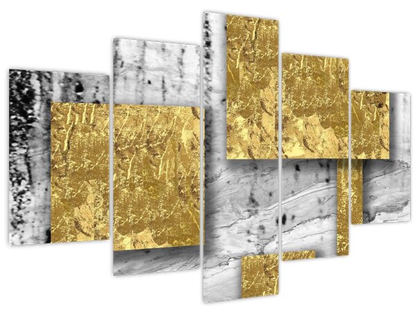 Slika - Zlatni kvadrati N⁰3 (150x105 cm)