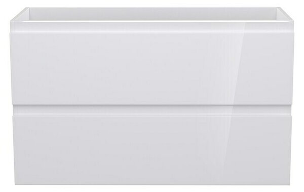 Camargue Espacio Kupaonski ormarić za ugradbeni umivaonik (100 x 40 x 60 cm, 2 ladice, Gama bijela sjaj)