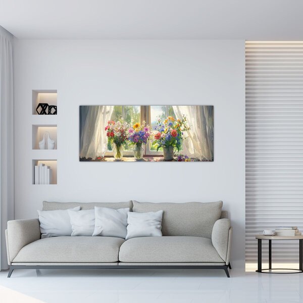 Slika - Buket kraj prozora (120x50 cm)