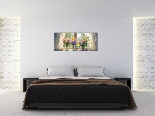 Slika - Buket kraj prozora (120x50 cm)