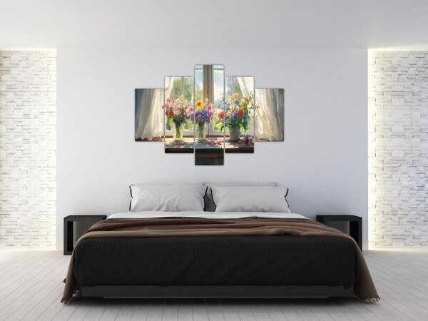 Slika - Buket kraj prozora (150x105 cm)