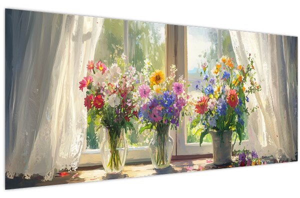 Slika - Buket kraj prozora (120x50 cm)