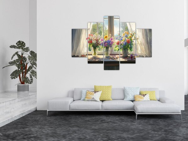 Slika - Buket kraj prozora (150x105 cm)