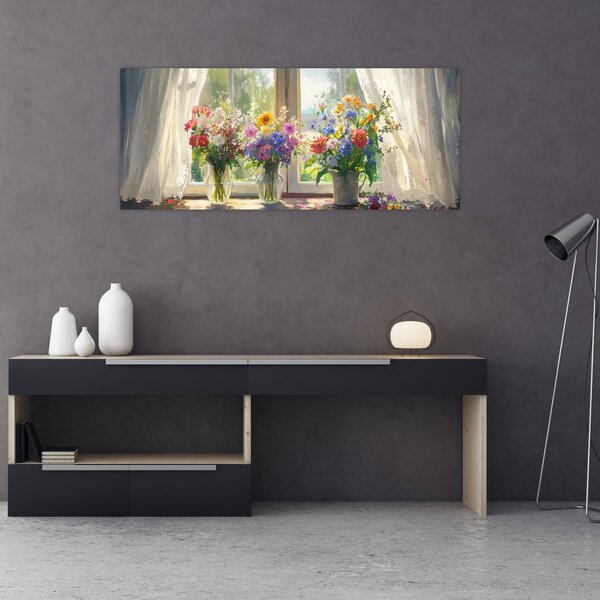 Slika - Buket kraj prozora (120x50 cm)