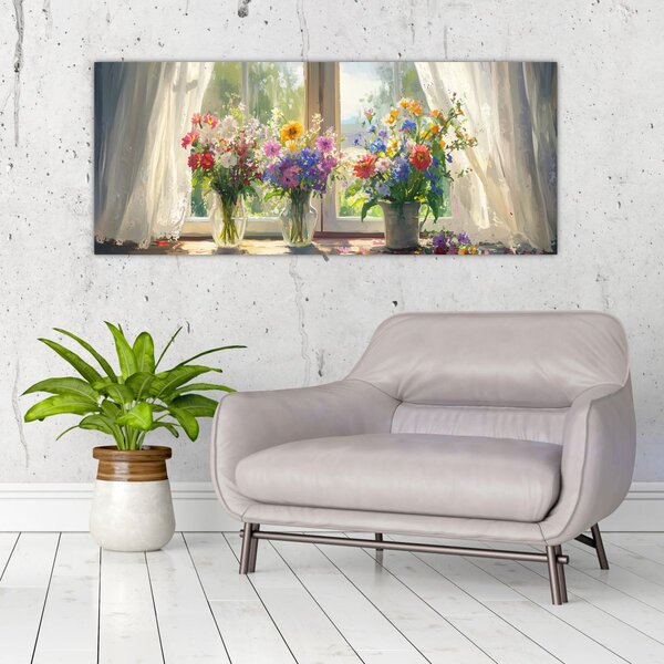 Slika - Buket kraj prozora (120x50 cm)