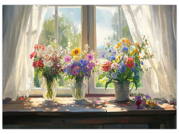 Slika - Buket kraj prozora (70x50 cm)