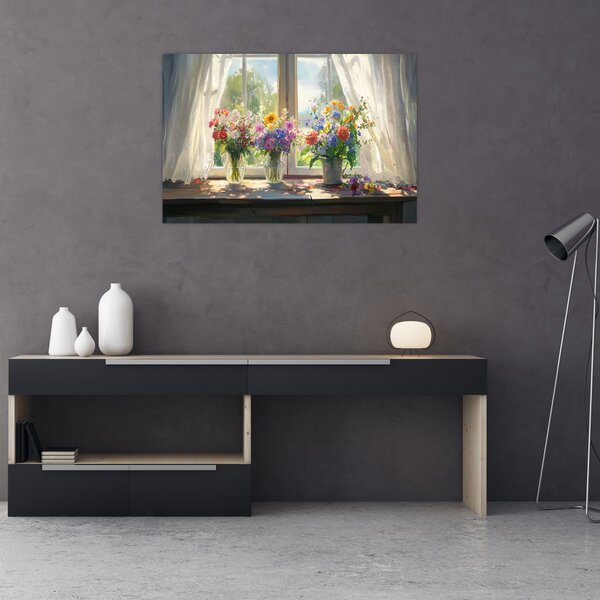 Slika - Buket kraj prozora (90x60 cm)