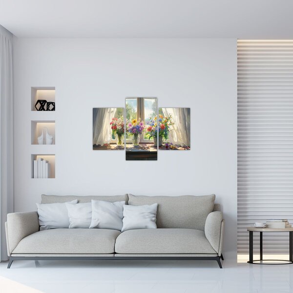 Slika - Buket kraj prozora (90x60 cm)