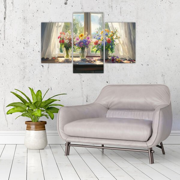 Slika - Buket kraj prozora (90x60 cm)