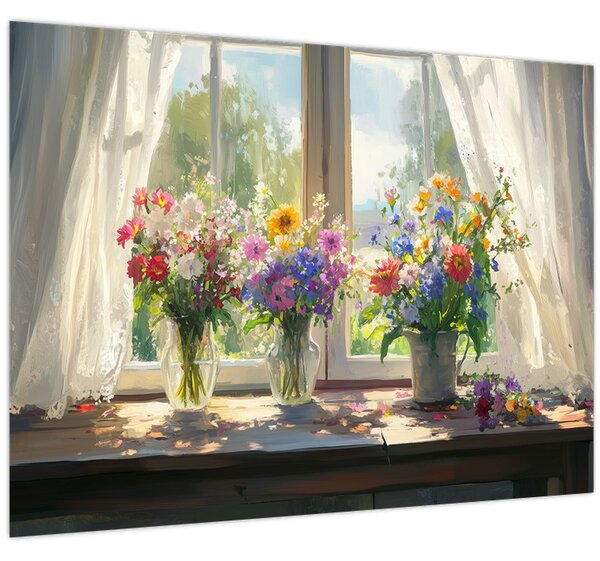 Slika - Buket kraj prozora (70x50 cm)