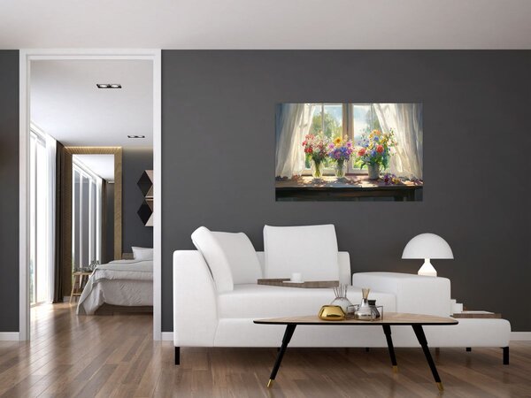 Slika - Buket kraj prozora (90x60 cm)