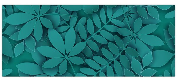 Slika - Tirkizno lišće (120x50 cm)