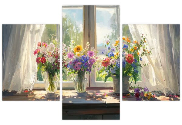 Slika - Buket kraj prozora (90x60 cm)