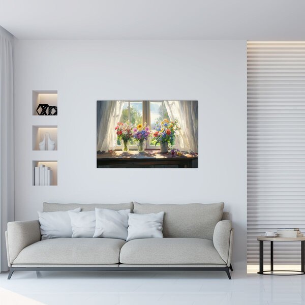 Slika - Buket kraj prozora (90x60 cm)