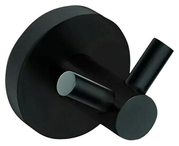 Kupaonska kukica za ručnik Dark (Š x V: 5,5 x 5,5 cm, Crna, Mjed, Broj kuka: 2 Kom.)
