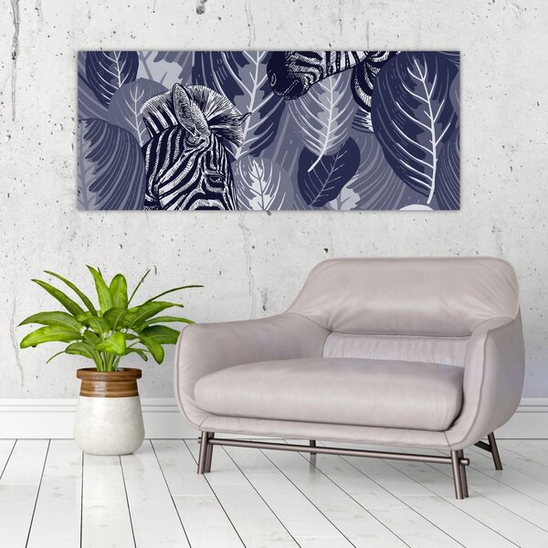Slika - Plave zebre (120x50 cm)