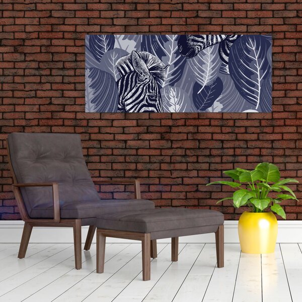 Slika - Plave zebre (120x50 cm)