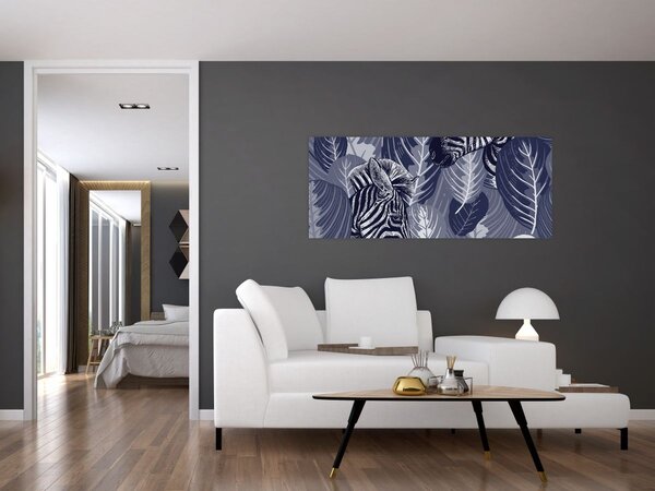 Slika - Plave zebre (120x50 cm)