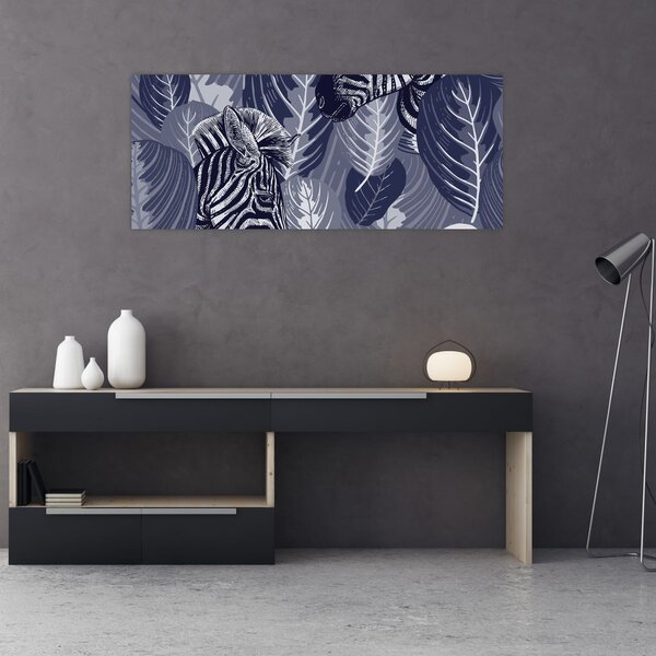 Slika - Plave zebre (120x50 cm)