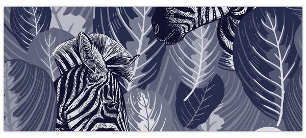 Slika - Plave zebre (120x50 cm)