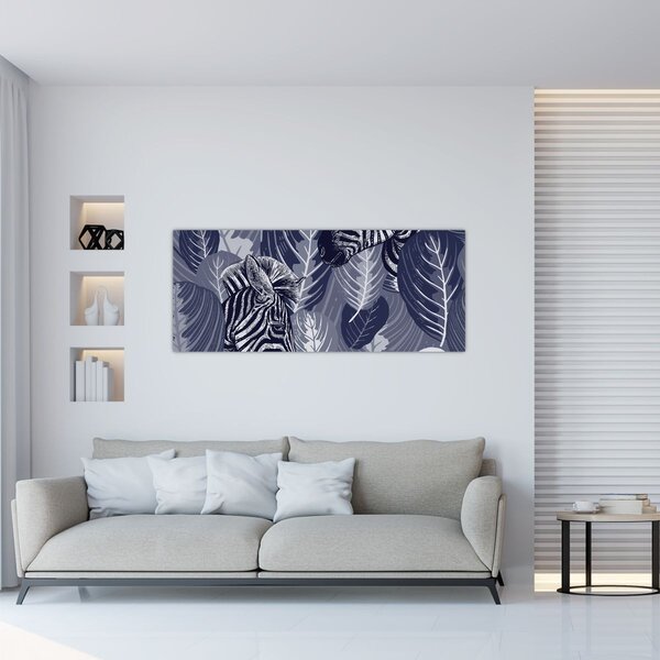 Slika - Plave zebre (120x50 cm)