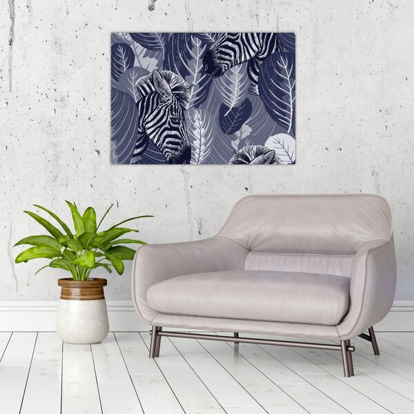 Slika - Plave zebre (70x50 cm)