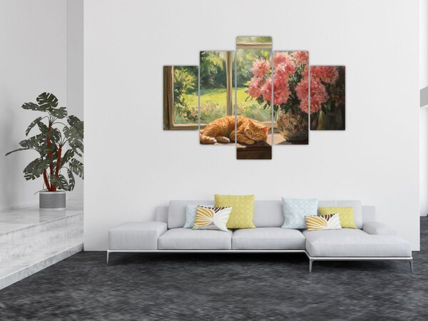 Slika - Mačka na prozoru (150x105 cm)