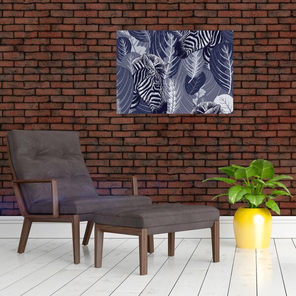 Slika - Plave zebre (70x50 cm)