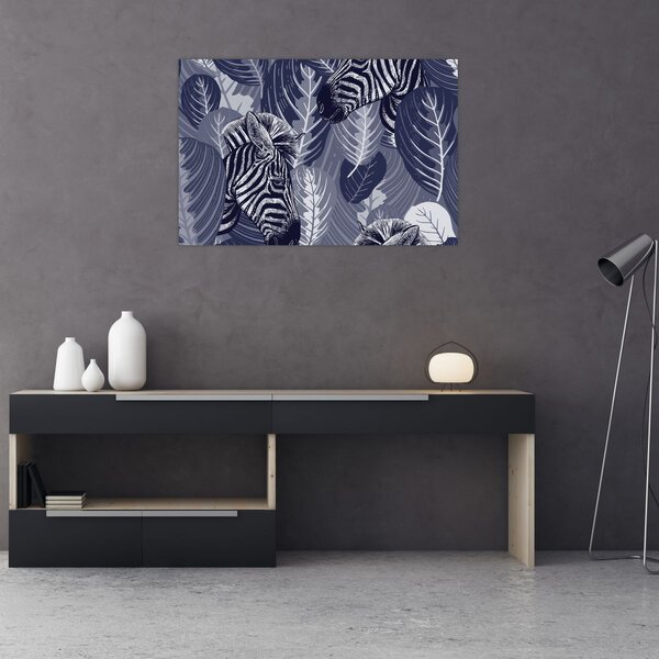 Slika - Plave zebre (90x60 cm)