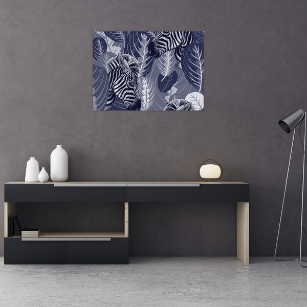 Slika - Plave zebre (70x50 cm)