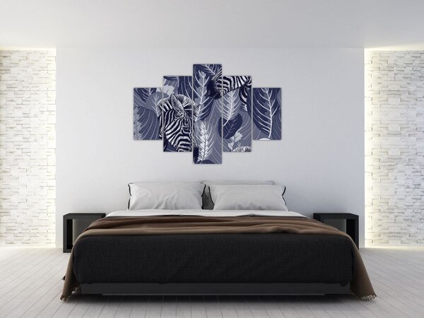 Slika - Plave zebre (150x105 cm)