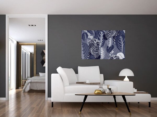 Slika - Plave zebre (90x60 cm)