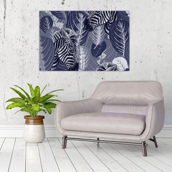 Slika - Plave zebre (90x60 cm)