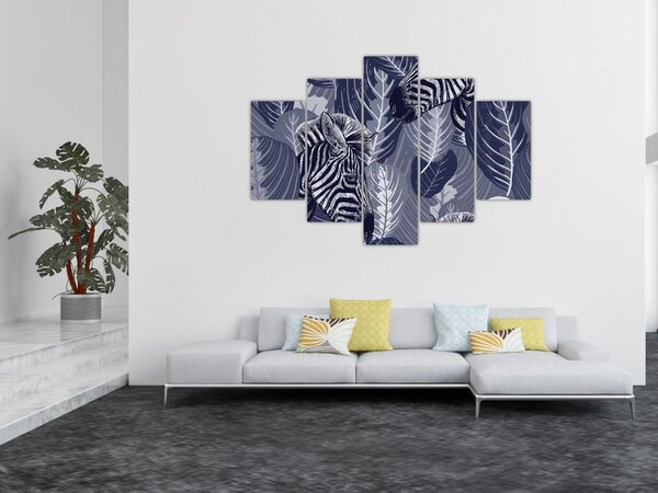 Slika - Plave zebre (150x105 cm)