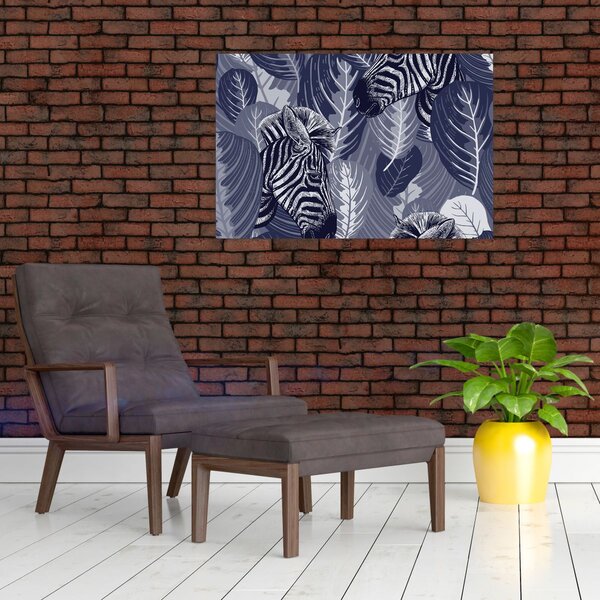 Slika - Plave zebre (90x60 cm)