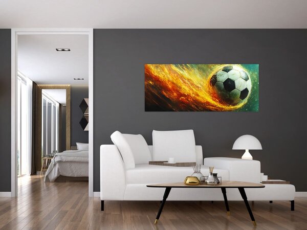 Slika - Nogometna lopta u letu (120x50 cm)