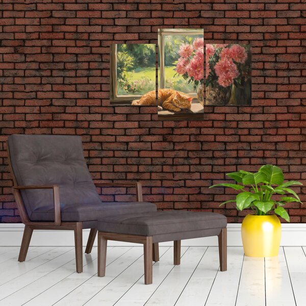 Slika - Mačka na prozoru (90x60 cm)