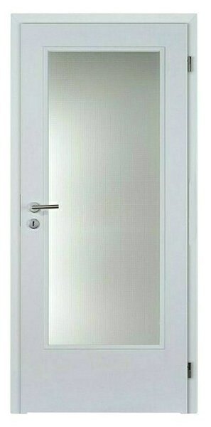 Doornite Sobna vrata sa staklom (750 x 2.000 mm, Smjer otvaranja: Desno, Bijele boje, Središnji položaj: Saće)