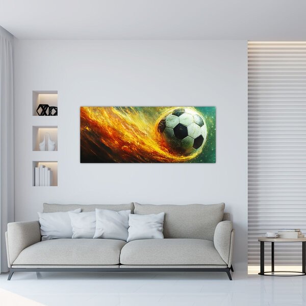 Slika - Nogometna lopta u letu (120x50 cm)