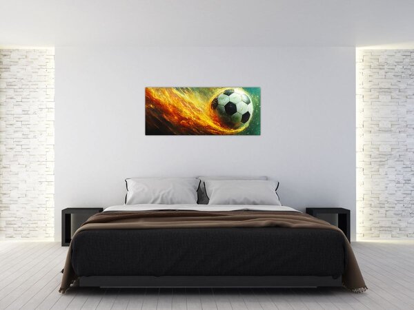 Slika - Nogometna lopta u letu (120x50 cm)