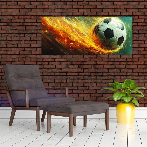 Slika - Nogometna lopta u letu (120x50 cm)