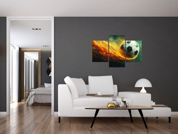 Slika - Nogometna lopta u letu (90x60 cm)