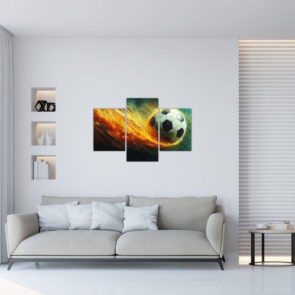 Slika - Nogometna lopta u letu (90x60 cm)