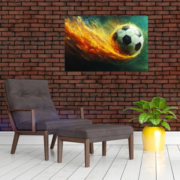 Slika - Nogometna lopta u letu (90x60 cm)
